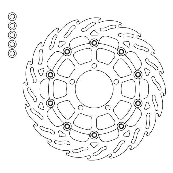 Flame series floating brake rotor