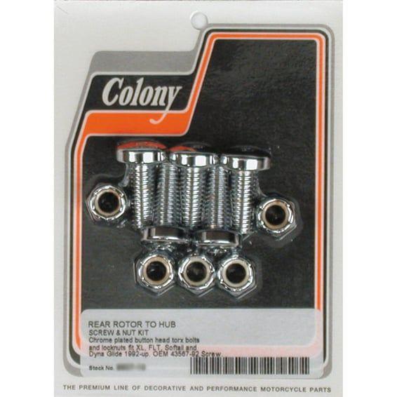 rear brake rotor bolt & nut kit. Chrome Torx
