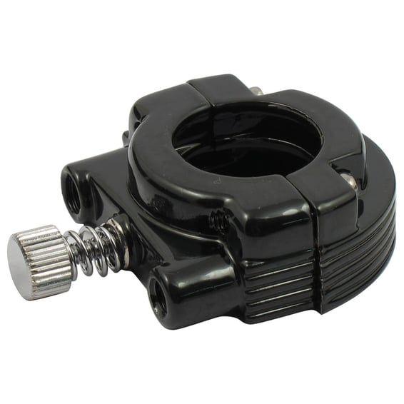 Throttle clamp set, dual cable. Black