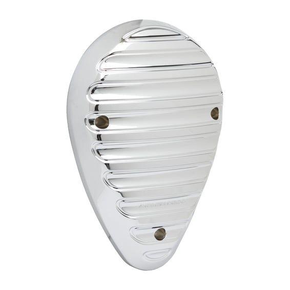 Finned horn cover chrome