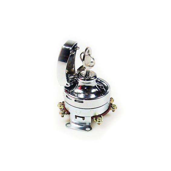 FL style ignition switch, 'electronic'. flat key. Chrome