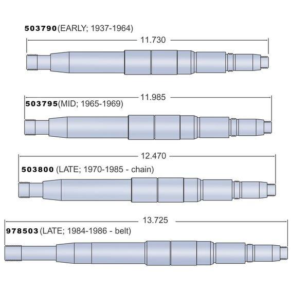 4-speed transmission mainshaft