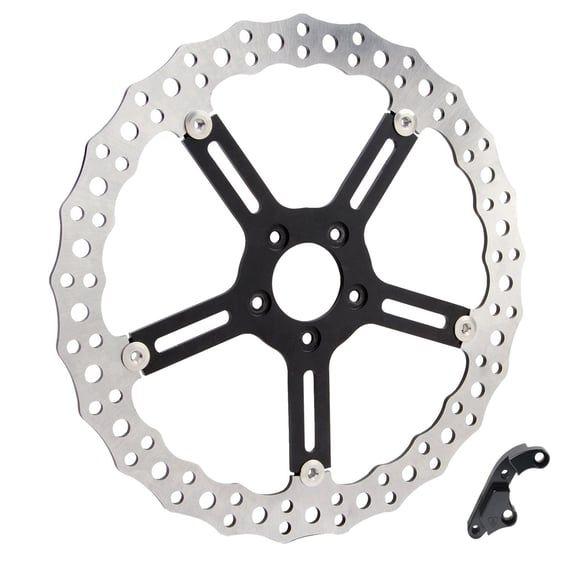 15" Jagged front Big Brake rotor kit. Left side