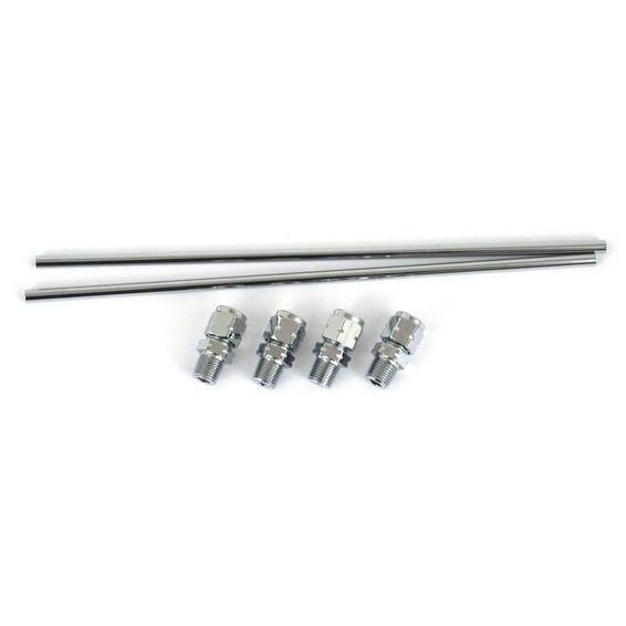 Sportster rocker box oil line kit. Chrome