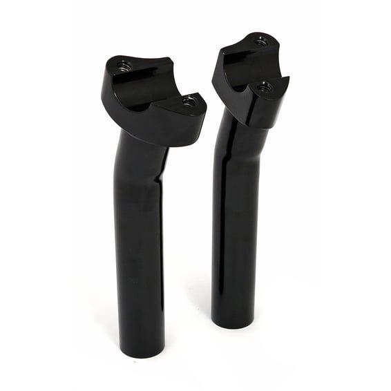 Forged aluminum risers pullback, 7" rise. Black