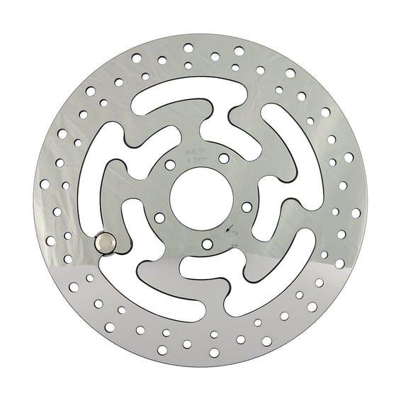 Brake rotor, right front. Polished stainless