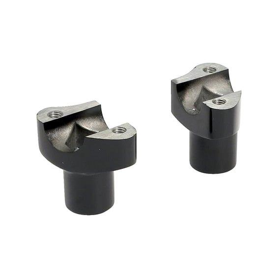 OEM type style risers, non threaded. 2" rise. Black
