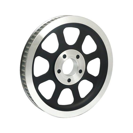 Reproduction OEM style wheel pulley 70t, 1-1/8" belt. Black