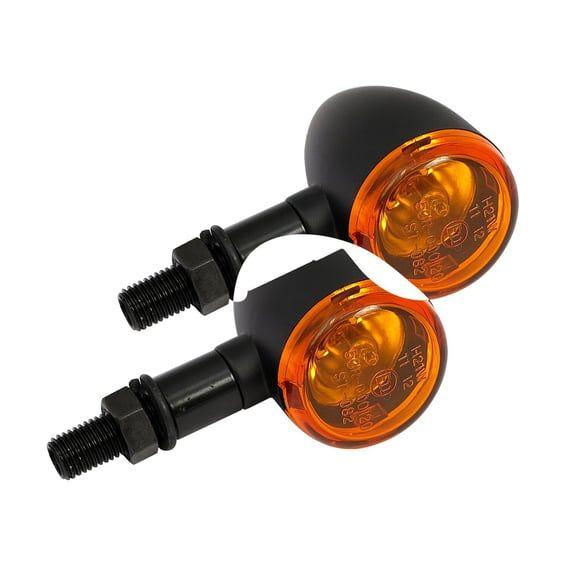 Mini bullet, halogen turn signals. Black, plain
