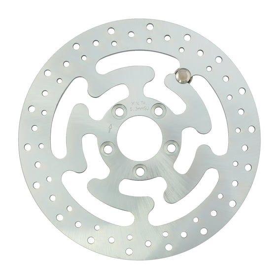 Brake rotor rear, drilled. Zinc plated steel