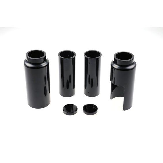 6-piece fork tube cover kit. Gloss black