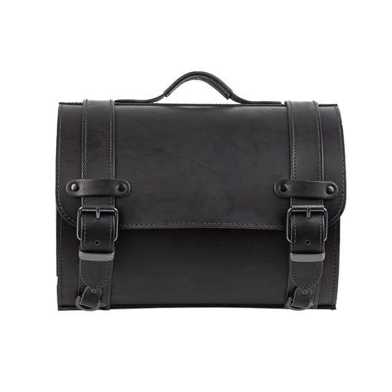 motorcycle leather suitcase. 26 liter. Black