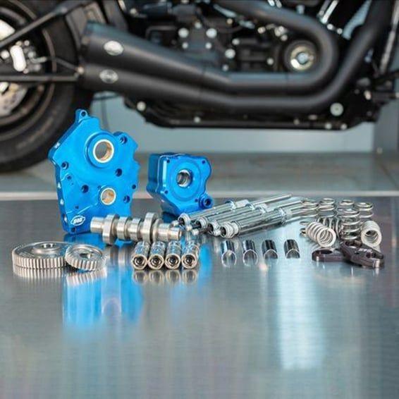 550G cam chest kit M8 - Gear drive, oil cooled. Chrome