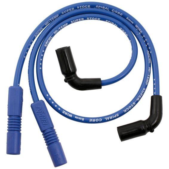 8mm Ferro Spiral core spark plug wire set. Blue