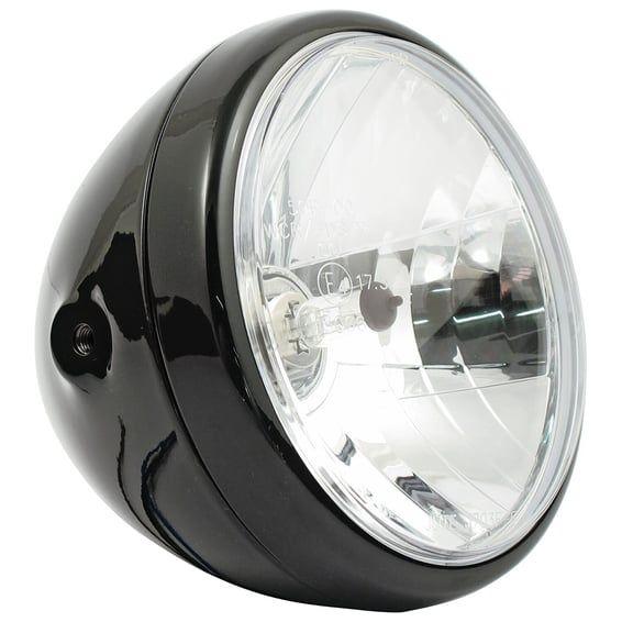 Reno 7" H4 headlamp. no halo ring. Black