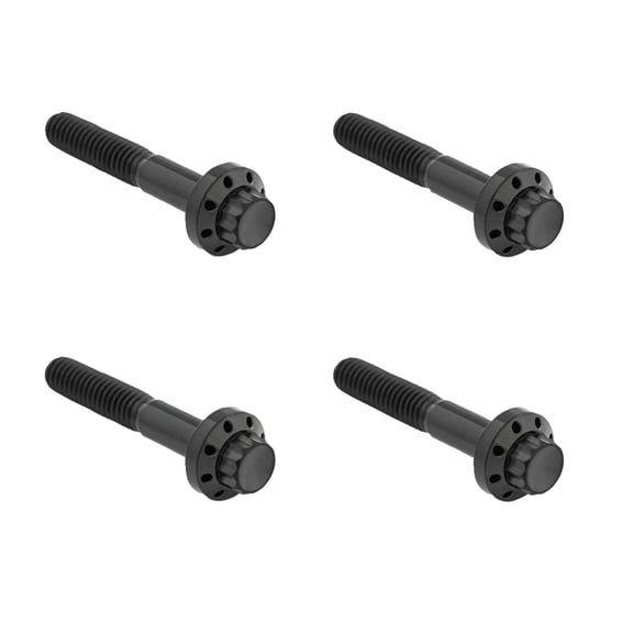 titanium 12-point front fender bolt kit. Black