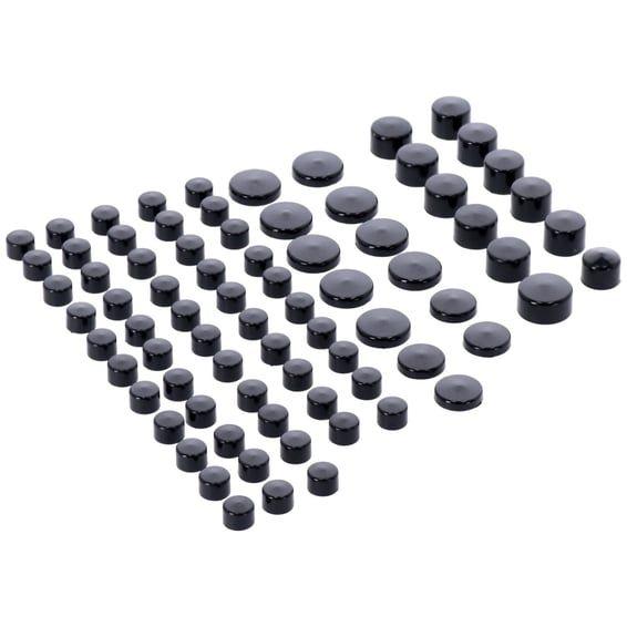 Smoothtopps, push-on cover set (77pc). Black