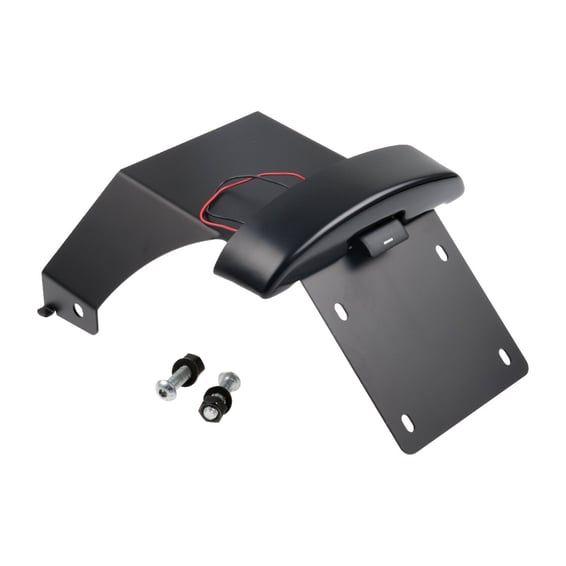 center license plate bracket. Black