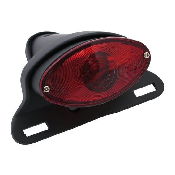 Cateye taillight. Die-cast housing w/bracket. Black