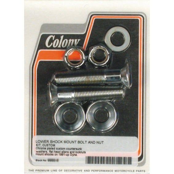 lower Dyna shock mount kit. Chrome