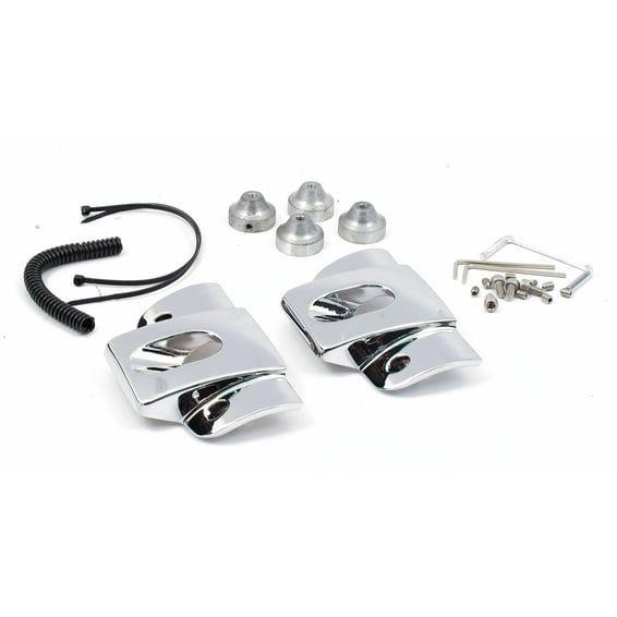 Head bolt bridge cover set. Smooth, chrome