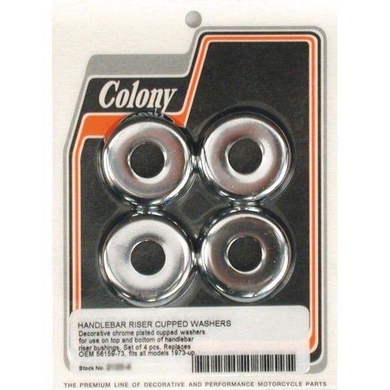 handlebar riser cupped washer kit. Chrome