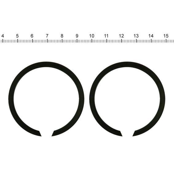 James retaining rings, exhaust flange