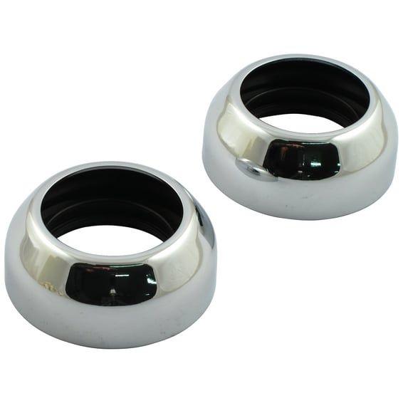 Fork boot with dust shield. 39mm. Chrome