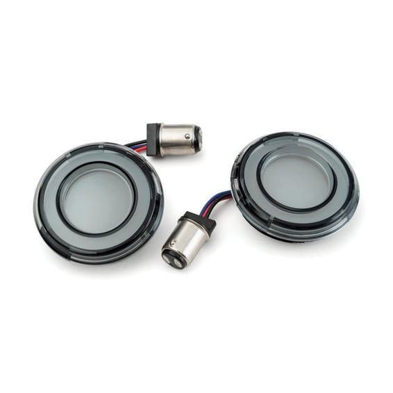 Tracer LED front turn signal insert set smoke lens