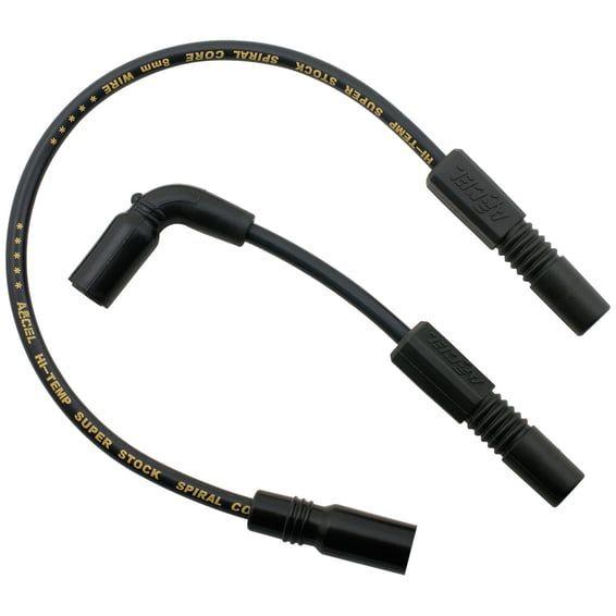 8mm Ferro Spiral core spark plug wire set. Black
