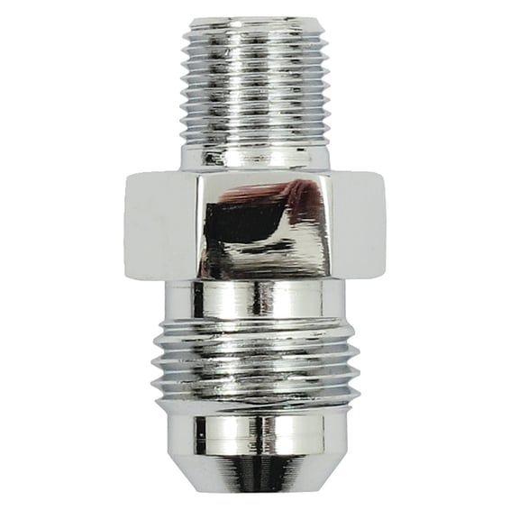 -6 JIC oil line fitting, 1/8". Straight. Chrome