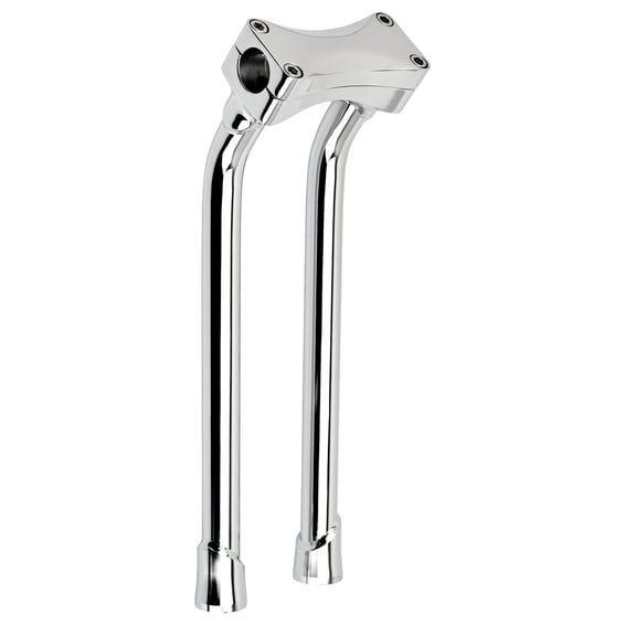 Murdock pullback O/S risers 14" chrome