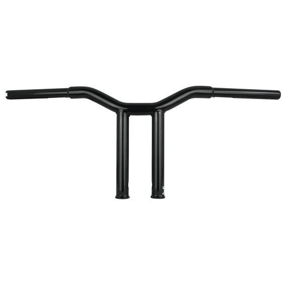 Dominator straight 1-1/4" T-bar 10" rise. Gloss black