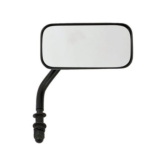 Small rectangular mirror. short stem, black