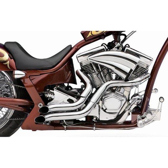 2" Dump pipes exhaust for RSD frames. Chrome