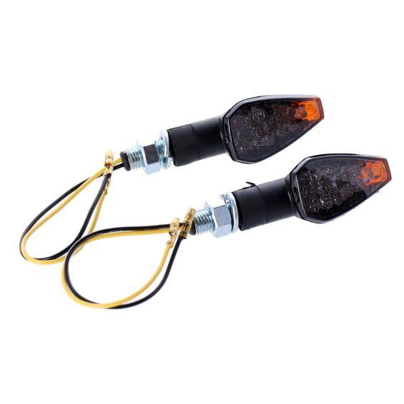 Peak, mini LED turn signals. 20mm stem. Smoke lens