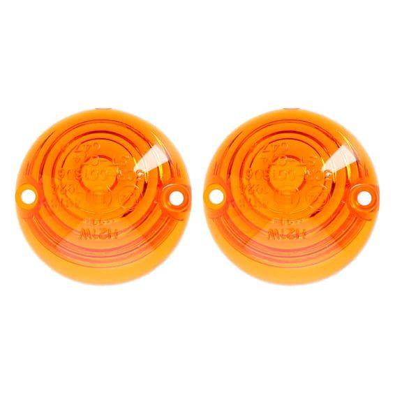 Replacement lens bulls-eye turn signal. Amber