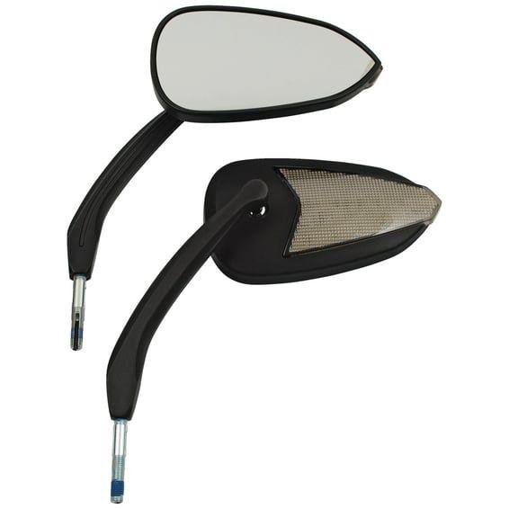 Fury, LED turn signal mirror set, with running light. Black