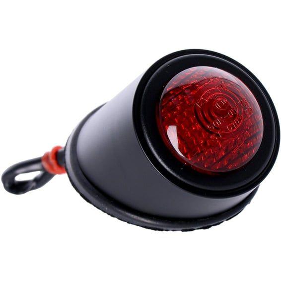 Old school LED taillight, type 1. Black. Red lens