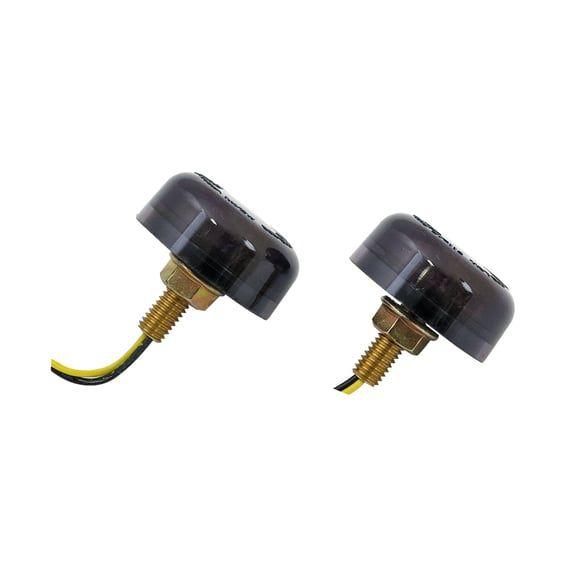 Micro disc, LED turn signals. Black. Smoke lens