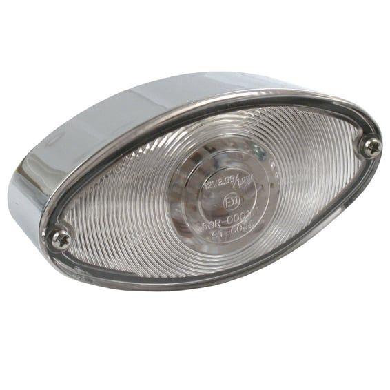 Cateye LED taillight. Chrome. Clear lens