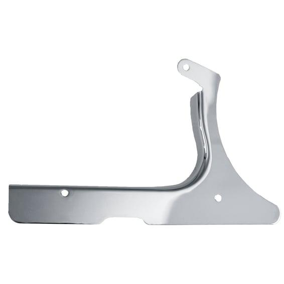Lower rear belt guard. Louvered. Chrome