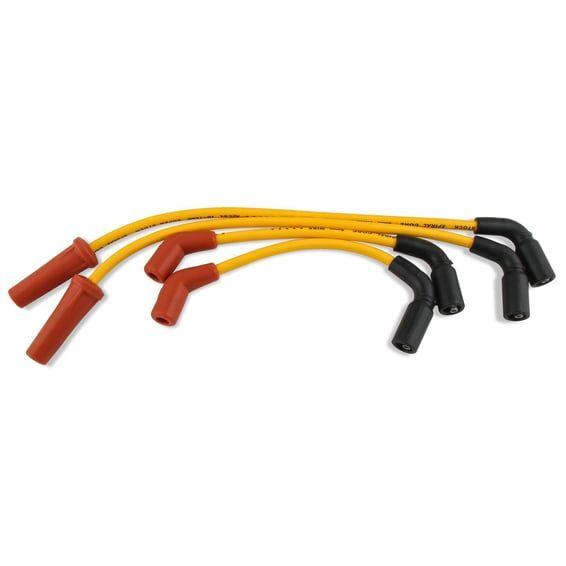 8mm Ferro Spiral core spark plug wire set. Yellow