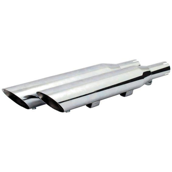 Slash Down slip-on muffler set 20" long chrome