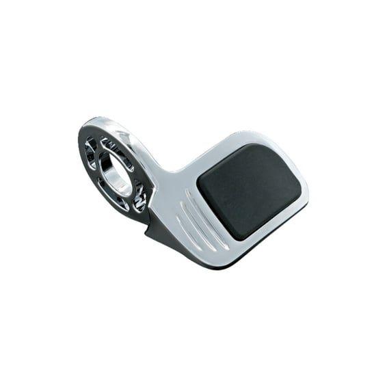 ISO contoured throttle boss. left, chrome