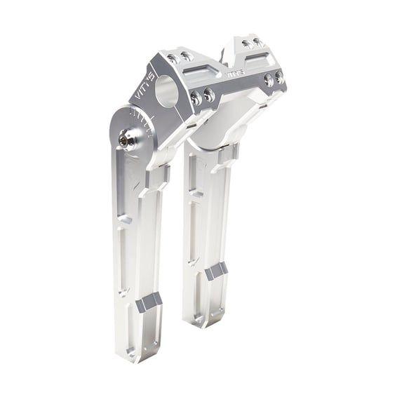 8" adjustable risers. Silver