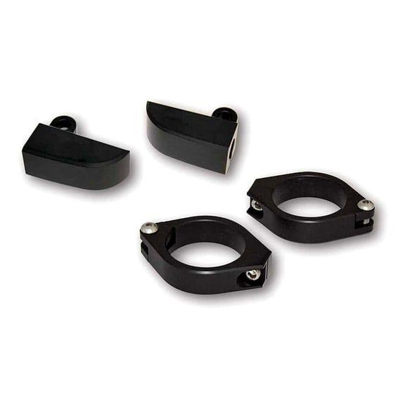 Paco, turn signal fork mount kit. 38-41mm. Black