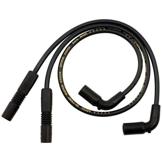 8mm Ferro Spiral core spark plug wire set. Black