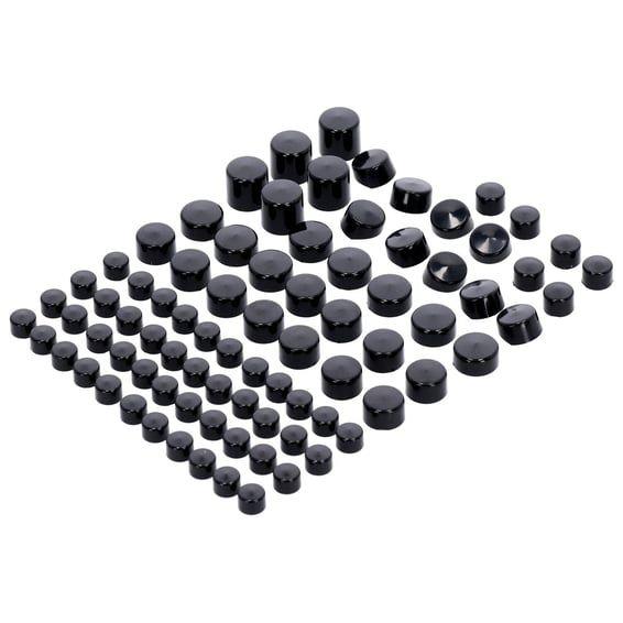 Smoothtopps, push-on cover set (83pc). Black