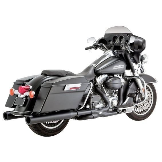 Power dual crossover head pipes. black